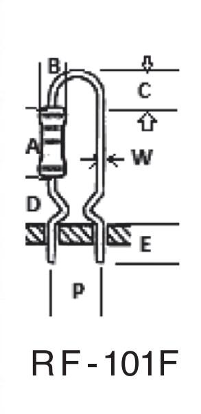 Технические параметры формовки выводов типа фонтан